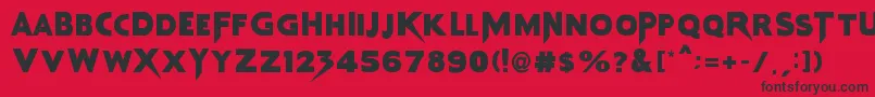 フォントNightmareMaker – 赤い背景に黒い文字
