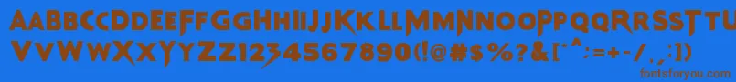NightmareMaker Font – Brown Fonts on Blue Background