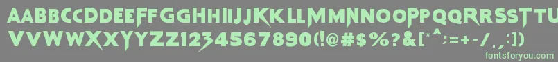 NightmareMaker-Schriftart – Grüne Schriften auf grauem Hintergrund