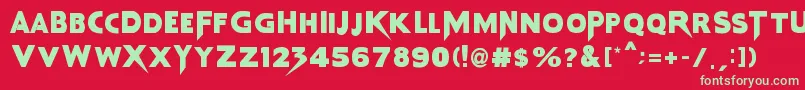 Шрифт NightmareMaker – зелёные шрифты на красном фоне