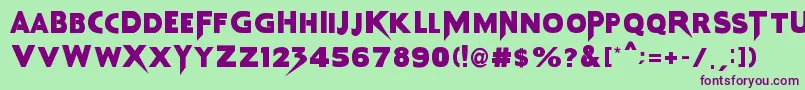 NightmareMaker Font – Purple Fonts on Green Background