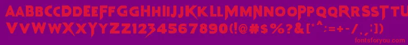 NightmareMaker Font – Red Fonts on Purple Background