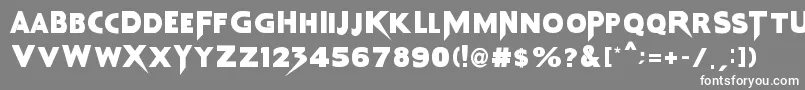 NightmareMaker Font – White Fonts on Gray Background