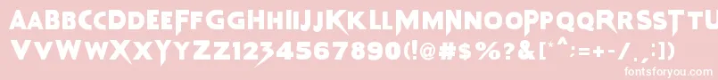 En savoir plus sur la police NightmareMaker Police NightmareMaker – polices blanches sur fond rose