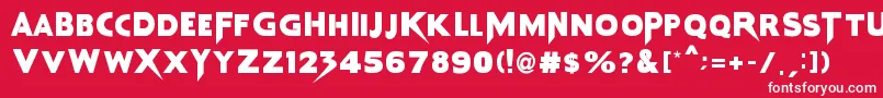 NightmareMaker Font – White Fonts on Red Background