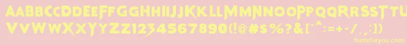NightmareMaker-Schriftart – Gelbe Schriften auf rosa Hintergrund