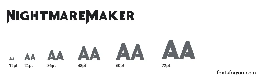 NightmareMaker Font Sizes