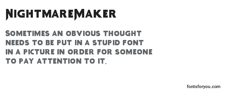 Review of the NightmareMaker Font