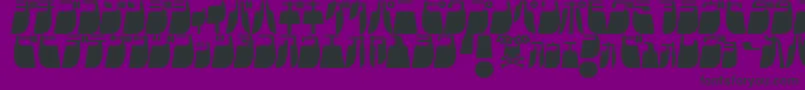 FrigateKatakanaLight Font – Black Fonts on Purple Background