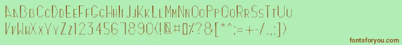 Zicizac Font – Brown Fonts on Green Background