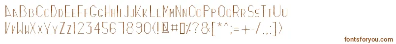 Zicizac-fontti – ruskeat fontit valkoisella taustalla