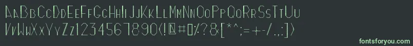 Zicizac-fontti – vihreät fontit mustalla taustalla