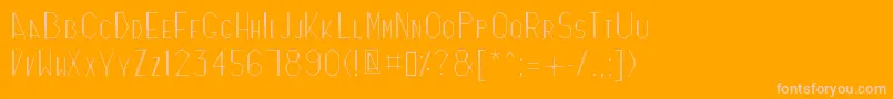 Zicizac Font – Pink Fonts on Orange Background