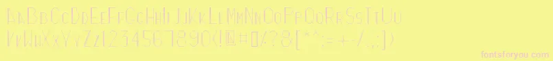 Zicizac-fontti – vaaleanpunaiset fontit keltaisella taustalla