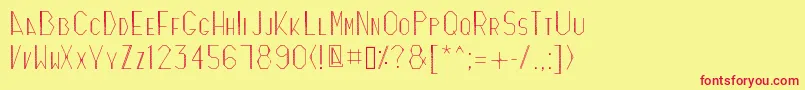 Zicizac Font – Red Fonts on Yellow Background