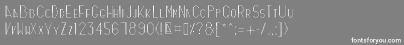 フォントZicizac – 灰色の背景に白い文字