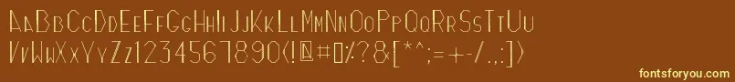 Zicizac Font – Yellow Fonts on Brown Background