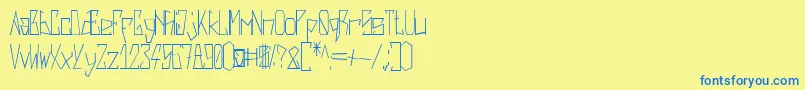 HarshRegular Font – Blue Fonts on Yellow Background