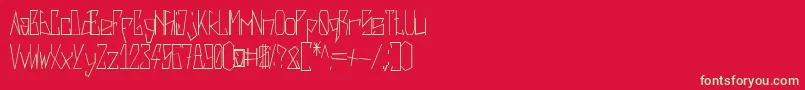 HarshRegular Font – Green Fonts on Red Background
