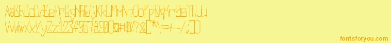 Шрифт HarshRegular – оранжевые шрифты на жёлтом фоне