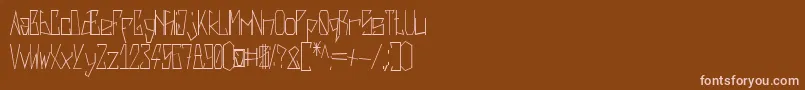 Więcej informacji o czcionce HarshRegular Czcionka HarshRegular – różowe czcionki na brązowym tle