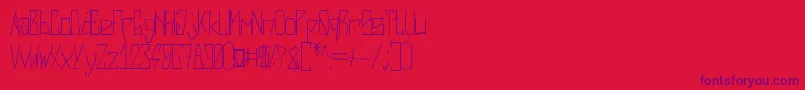 フォントHarshRegular – 赤い背景に紫のフォント