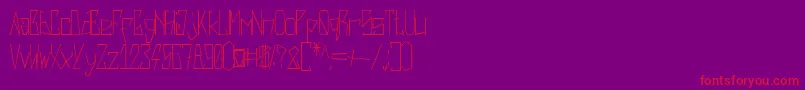 HarshRegularフォントについての詳細 フォントHarshRegular – 紫の背景に赤い文字