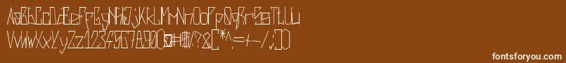 フォントHarshRegular – 茶色の背景に白い文字