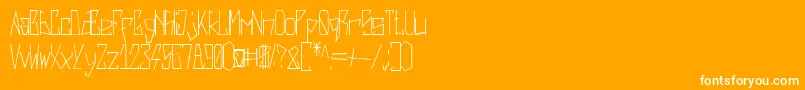 HarshRegular Font – White Fonts on Orange Background