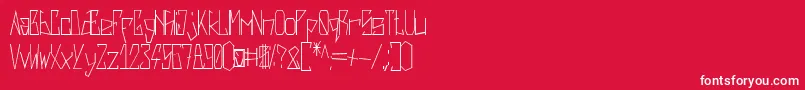 HarshRegular Font – White Fonts on Red Background
