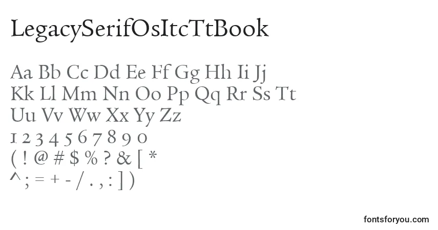 Шрифт LegacySerifOsItcTtBook – алфавит, цифры, специальные символы