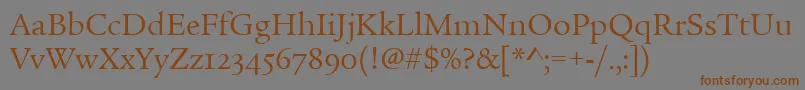 LegacySerifOsItcTtBook Font – Brown Fonts on Gray Background