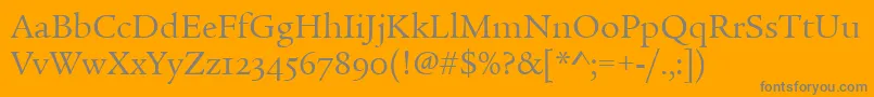 LegacySerifOsItcTtBook Font – Gray Fonts on Orange Background