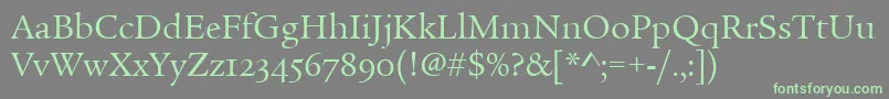 Шрифт LegacySerifOsItcTtBook – зелёные шрифты на сером фоне