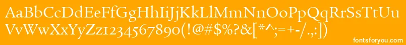 LegacySerifOsItcTtBook Font – White Fonts on Orange Background