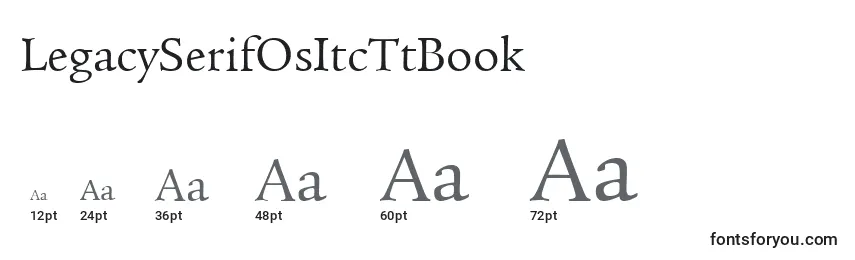 Размеры шрифта LegacySerifOsItcTtBook
