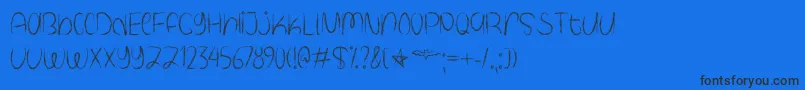 フォントSpookyHalloweenTtf – 黒い文字の青い背景