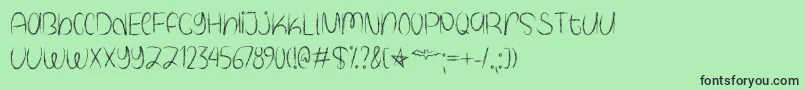 フォントSpookyHalloweenTtf – 緑の背景に黒い文字