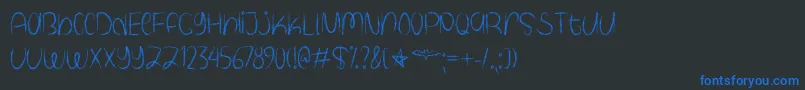 SpookyHalloweenTtf-Schriftart – Blaue Schriften auf schwarzem Hintergrund
