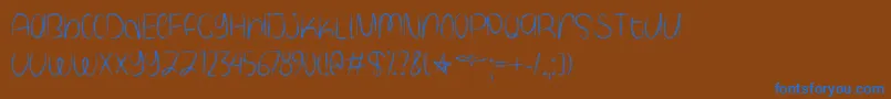 フォントSpookyHalloweenTtf – 茶色の背景に青い文字