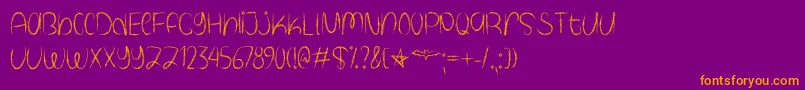 SpookyHalloweenTtf Font – Orange Fonts on Purple Background