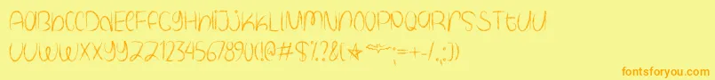 SpookyHalloweenTtf Font – Orange Fonts on Yellow Background