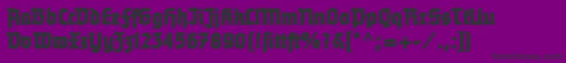 Tannenbergfett Font – Black Fonts on Purple Background