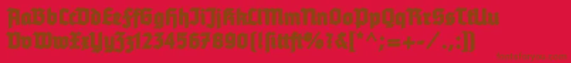 fuente Tannenbergfett – Fuentes Marrones Sobre Fondo Rojo