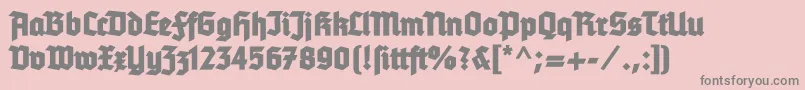 Tannenbergfett Font – Gray Fonts on Pink Background