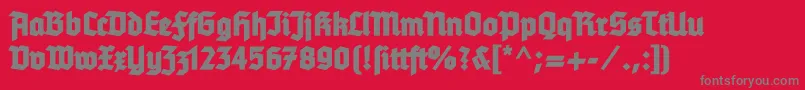 Tannenbergfett Font – Gray Fonts on Red Background