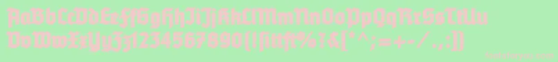 Tannenbergfett Font – Pink Fonts on Green Background