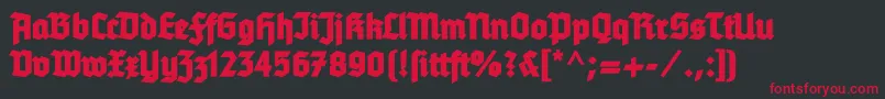 Tannenbergfett Font – Red Fonts on Black Background