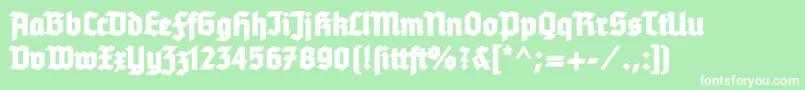 Tannenbergfett Font – White Fonts on Green Background