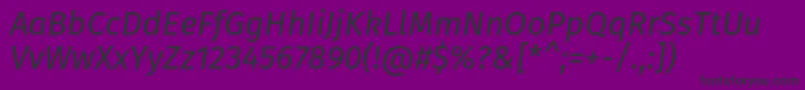 FirasansItalic Font – Black Fonts on Purple Background